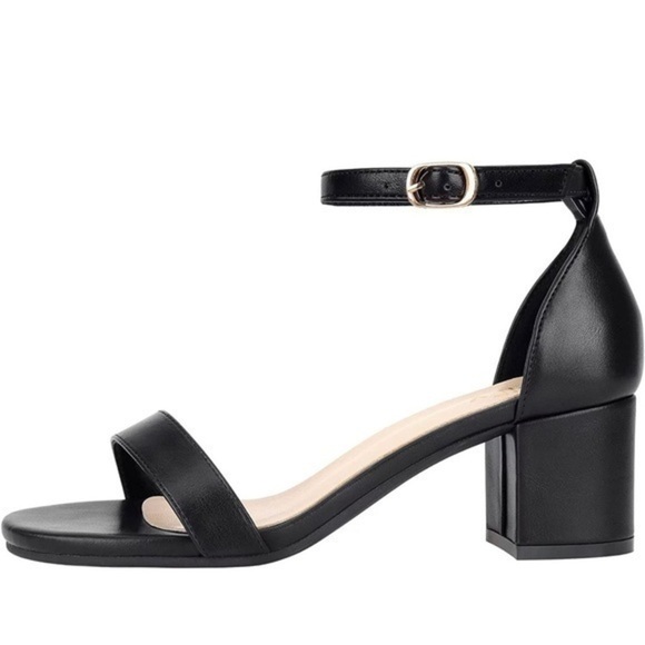 NWT/Box ZriEy Women's Strappy black Chunky Low Heeled Sandals Size 7 - Picture 7 of 9